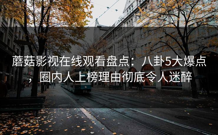 蘑菇影视在线观看盘点：八卦5大爆点，圈内人上榜理由彻底令人迷醉